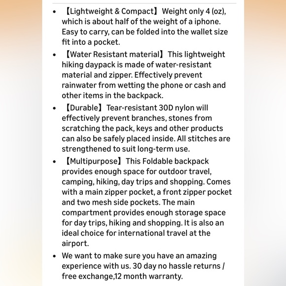 4Monster Teal Compact-able Backpack - Picture 3 of 5